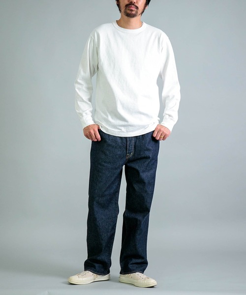 OMNIGOD（オムニゴッド）の「[ OMNIGOD mens / オムニゴッド ] オールドヴィンテージ天竺 ロングスリーブTシャツ（Tシャツ/カットソー・メンズ・ホワイト/オリーブ/ブラック・4/3/2）」の13枚目の写真