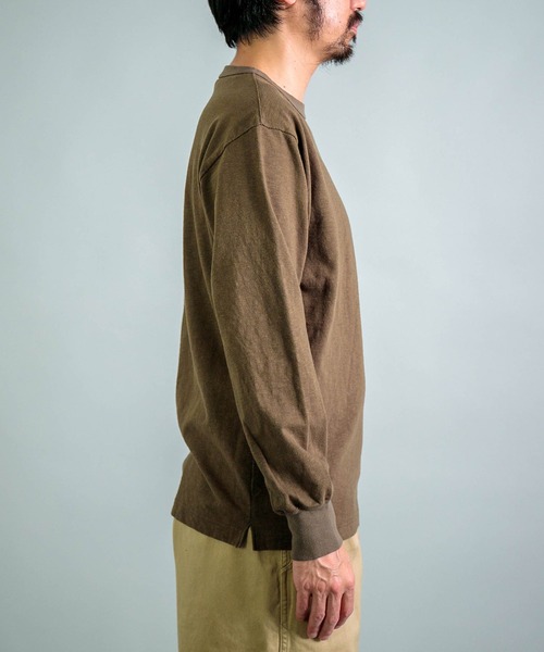 OMNIGOD（オムニゴッド）の「[ OMNIGOD mens / オムニゴッド ] オールドヴィンテージ天竺 ロングスリーブTシャツ（Tシャツ/カットソー・メンズ・ホワイト/オリーブ/ブラック・4/3/2）」の16枚目の写真
