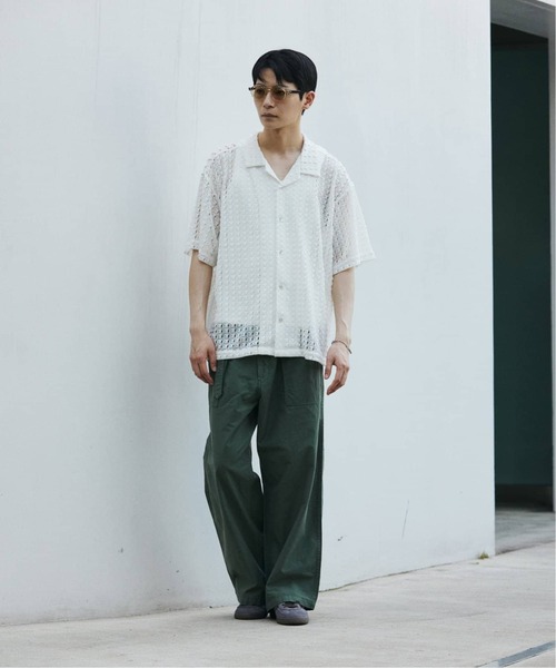 JOURNAL STANDARD（ジャーナルスタンダード）の「コットン リネン ベルテッド ワイド カット ベイカー パンツ（カーゴパンツ・メンズ・コバルトブルー/アイボリー/カーキ/ブラック系その他・SMALL/MEDIUM/LARGE）」の6枚目の写真