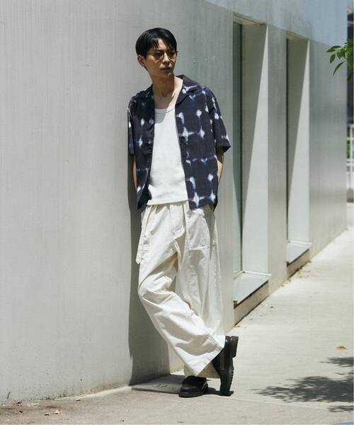 JOURNAL STANDARD（ジャーナルスタンダード）の「コットン リネン ベルテッド ワイド カット ベイカー パンツ（カーゴパンツ・メンズ・コバルトブルー/アイボリー/カーキ/ブラック系その他・SMALL/MEDIUM/LARGE）」の7枚目の写真