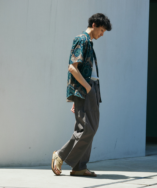 JOURNAL STANDARD 綿麻ベルテッド キャノンベイカーパンツ カーキ JOURNAL STANDARD（ジャーナルスタンダード）の「綿麻ベルテッド