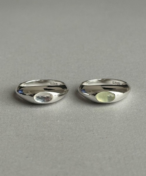 whoseA（フーシー）の「【silver925】Gemstone Ring / ジェムストーンリング（リング・レディース・ライトグリーン/クリア・12号/14号）」の2枚目の写真