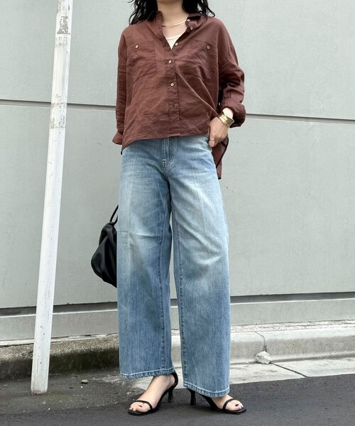 fredy emue(フレディエミュ)の「ライトオンスFRセミワイドデニムパンツ(デニムパンツ・レディース・サックスブルー/ネイビー・36/38)」の14枚目の写真