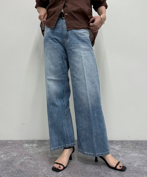 fredy emue(フレディエミュ)の「ライトオンスFRセミワイドデニムパンツ(デニムパンツ・レディース・サックスブルー/ネイビー・36/38)」の19枚目の写真