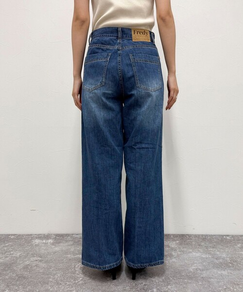 fredy emue(フレディエミュ)の「ライトオンスFRセミワイドデニムパンツ(デニムパンツ・レディース・サックスブルー/ネイビー・36/38)」の6枚目の写真