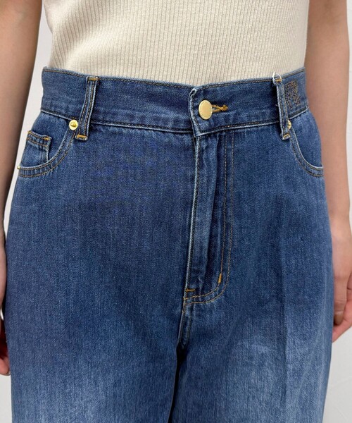 fredy emue(フレディエミュ)の「ライトオンスFRセミワイドデニムパンツ(デニムパンツ・レディース・サックスブルー/ネイビー・36/38)」の9枚目の写真