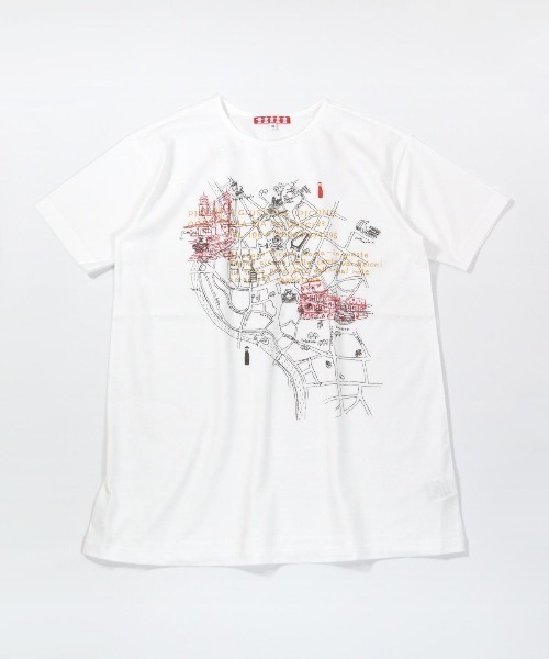STUDIO PICONE(スタジオピッコーネ)の「【オンラインストア・店舗限定商品】UV冷感地図イラストTシャツ(Tシャツ/カットソー・レディース・ホワイト/ネイビー・M/L/LL)」の14枚目の写真