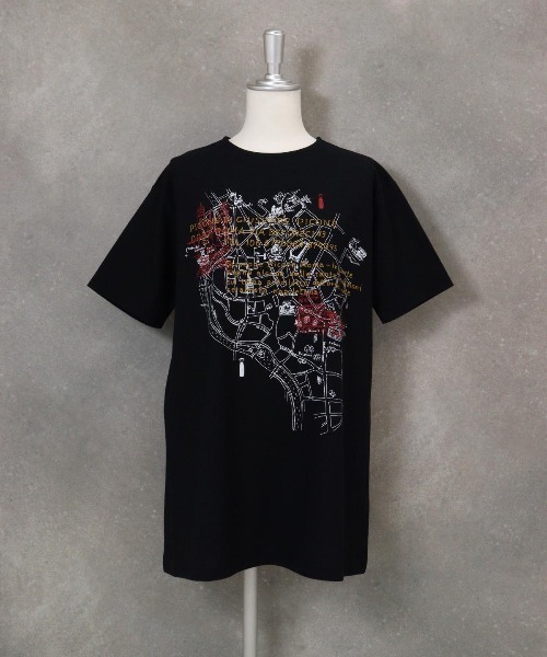 STUDIO PICONE(スタジオピッコーネ)の「【オンラインストア・店舗限定商品】UV冷感地図イラストTシャツ(Tシャツ/カットソー・レディース・ホワイト/ネイビー・M/L/LL)」の6枚目の写真
