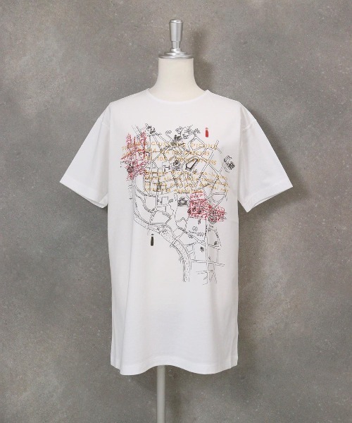 STUDIO PICONE(スタジオピッコーネ)の「【オンラインストア・店舗限定商品】UV冷感地図イラストTシャツ(Tシャツ/カットソー・レディース・ホワイト/ネイビー・M/L/LL)」の7枚目の写真