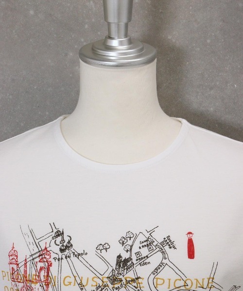 STUDIO PICONE(スタジオピッコーネ)の「【オンラインストア・店舗限定商品】UV冷感地図イラストTシャツ(Tシャツ/カットソー・レディース・ホワイト/ネイビー・M/L/LL)」の9枚目の写真