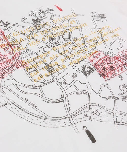 STUDIO PICONE(スタジオピッコーネ)の「【オンラインストア・店舗限定商品】UV冷感地図イラストTシャツ(Tシャツ/カットソー・レディース・ホワイト/ネイビー・M/L/LL)」の10枚目の写真