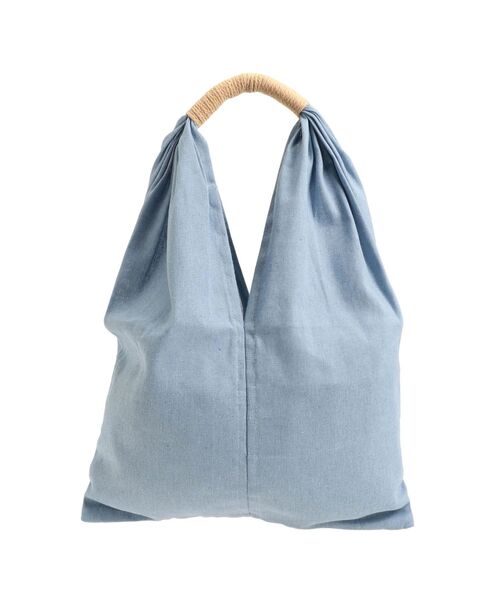 TONAL（トーナル）の「麻混トートバッグ（トートバッグ・レディース・アイボリー/ブルー・FREE）」の6枚目の写真