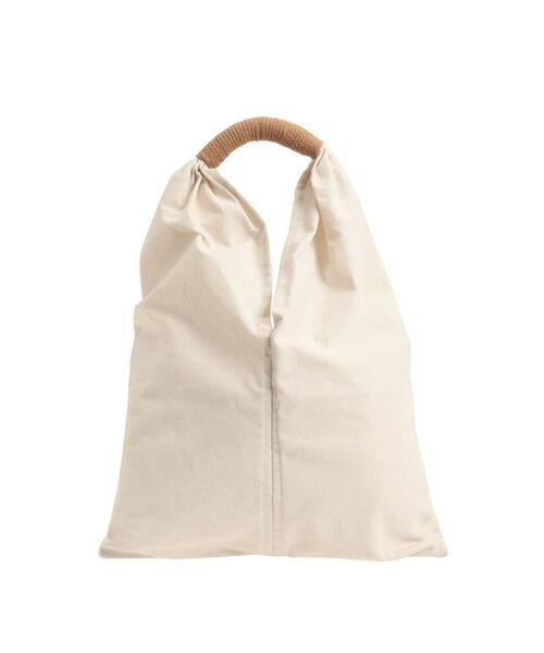TONAL（トーナル）の「麻混トートバッグ（トートバッグ・レディース・アイボリー/ブルー・FREE）」の4枚目の写真
