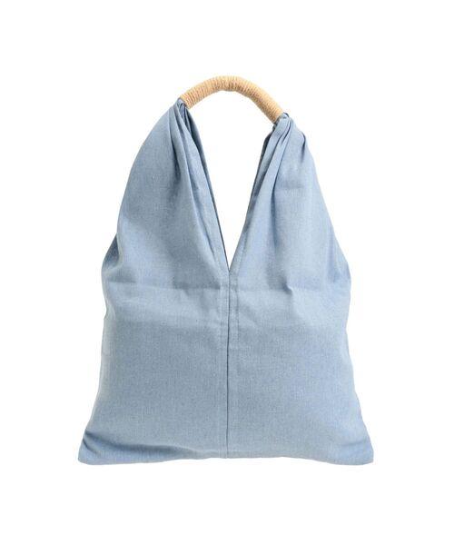 TONAL（トーナル）の「麻混トートバッグ（トートバッグ・レディース・アイボリー/ブルー・FREE）」の3枚目の写真