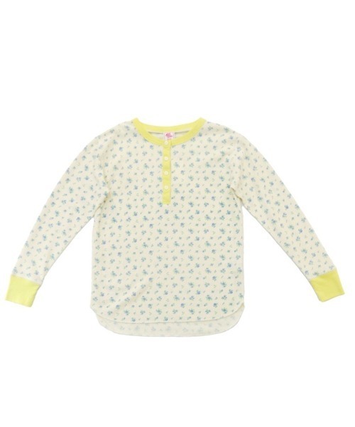 JEMORGAN(ジェーイーモーガン)の「JEMORGAN 花柄クレリック ヘンリー(Tシャツ/カットソー・レディース・ブルー/ラベンダー/ピンク/ブルー系その他・XXXS)」の2枚目の写真