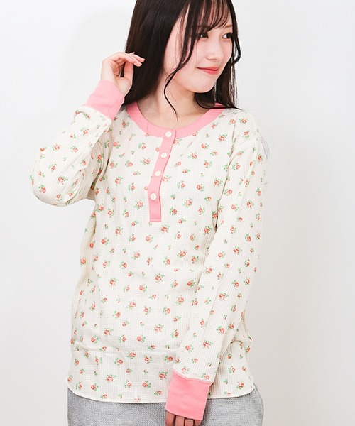 JEMORGAN(ジェーイーモーガン)の「JEMORGAN 花柄クレリック ヘンリー(Tシャツ/カットソー・レディース・ブルー/ラベンダー/ピンク/ブルー系その他・XXXS)」の11枚目の写真