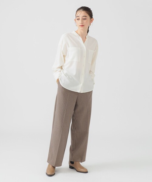 B:MING by BEAMS（ビーミングバイビームス）の「【洗える】ドレープ シャツ ブラウス（S～M）（シャツ/ブラウス・レディース・ネイビー/ブルー/オフホワイト・MEDIUM/SMALL）」の4枚目の写真
