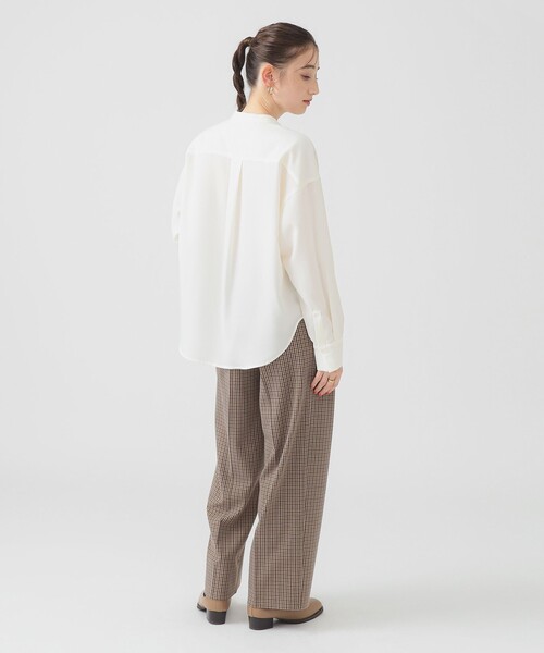 B:MING by BEAMS（ビーミングバイビームス）の「【洗える】ドレープ シャツ ブラウス（S～M）（シャツ/ブラウス・レディース・ネイビー/ブルー/オフホワイト・MEDIUM/SMALL）」の6枚目の写真