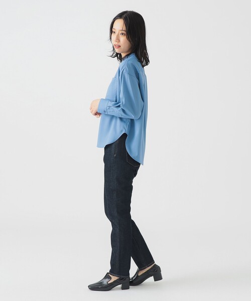 B:MING by BEAMS（ビーミングバイビームス）の「【洗える】ドレープ シャツ ブラウス（S～M）（シャツ/ブラウス・レディース・ネイビー/ブルー/オフホワイト・MEDIUM/SMALL）」の12枚目の写真