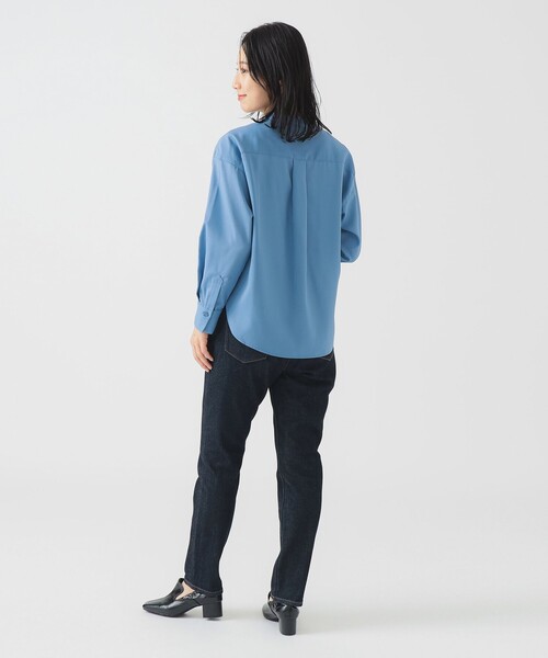 B:MING by BEAMS（ビーミングバイビームス）の「【洗える】ドレープ シャツ ブラウス（S～M）（シャツ/ブラウス・レディース・ネイビー/ブルー/オフホワイト・MEDIUM/SMALL）」の13枚目の写真