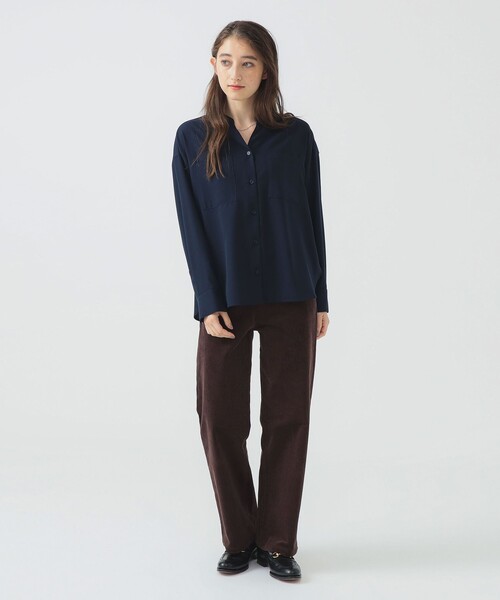 B:MING by BEAMS（ビーミングバイビームス）の「【洗える】ドレープ シャツ ブラウス（S～M）（シャツ/ブラウス・レディース・ネイビー/ブルー/オフホワイト・MEDIUM/SMALL）」の20枚目の写真