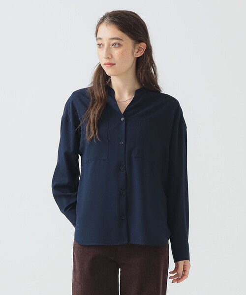 B:MING by BEAMS（ビーミングバイビームス）の「【洗える】ドレープ シャツ ブラウス（S～M）（シャツ/ブラウス・レディース・ネイビー/ブルー/オフホワイト・MEDIUM/SMALL）」の22枚目の写真
