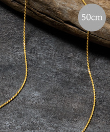 THEFT セフト / K18GP ROPE CHAIN NECKLACE シルバー925ロープチェーンネックレス 50cm 18金コーティング