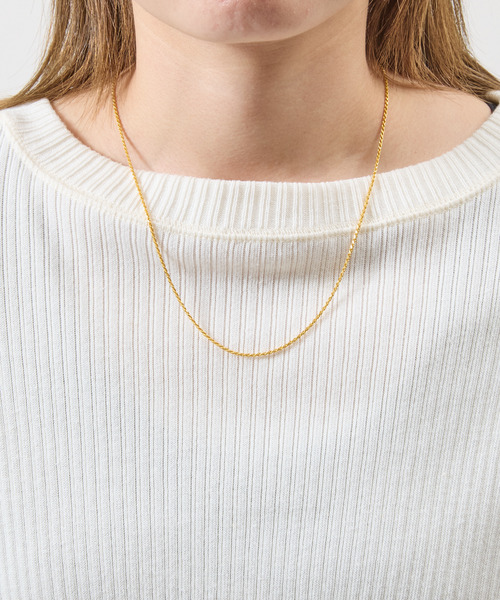 THEFT（セフト）の「THEFT セフト / K18GP ROPE CHAIN NECKLACE シルバー925ロープチェーンネックレス 50cm 18金コーティング（ネックレス・メンズ・ゴールド・50cm）」の3枚目の写真
