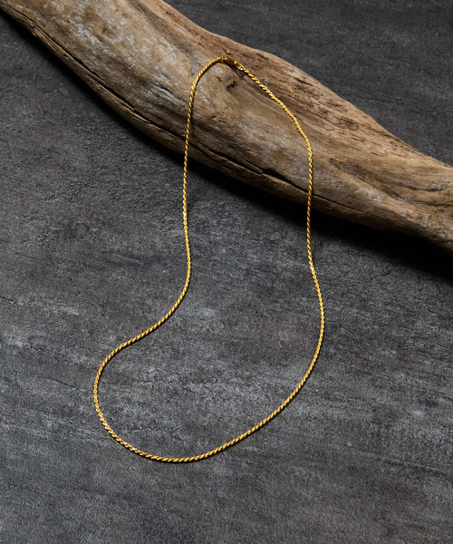 THEFT（セフト）の「THEFT セフト / K18GP ROPE CHAIN NECKLACE シルバー925ロープチェーンネックレス 50cm 18金コーティング（ネックレス・メンズ・ゴールド・50cm）」の4枚目の写真
