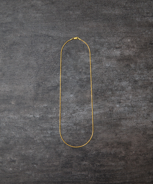 THEFT（セフト）の「THEFT セフト / K18GP ROPE CHAIN NECKLACE シルバー925ロープチェーンネックレス 50cm 18金コーティング（ネックレス・メンズ・ゴールド・50cm）」の5枚目の写真