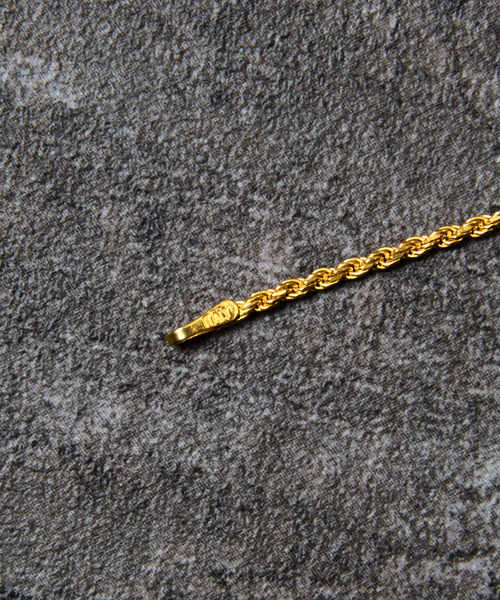 THEFT（セフト）の「THEFT セフト / K18GP ROPE CHAIN NECKLACE シルバー925ロープチェーンネックレス 50cm 18金コーティング（ネックレス・メンズ・ゴールド・50cm）」の10枚目の写真
