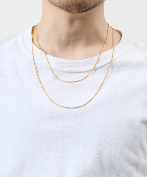 THEFT（セフト）の「THEFT セフト / K18GP ROPE CHAIN NECKLACE シルバー925ロープチェーンネックレス 50cm 18金コーティング（ネックレス・メンズ・ゴールド・50cm）」の13枚目の写真