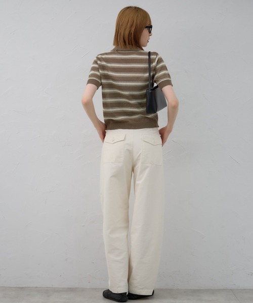 【RN】SOPHNET.  アルビニ　ボーダーポロ ALBINI ORGANIC BORDER POLO | SOPHNET.(ソフネット) / トップス