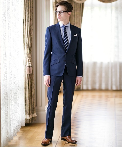 NewYorker パンツスーツ 2点セット 2点セット】選べるボトム！洗えて型くずれしないノーカラージャケット