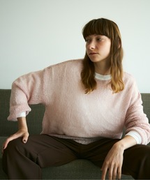 モヘアタッチルーズシアーニット