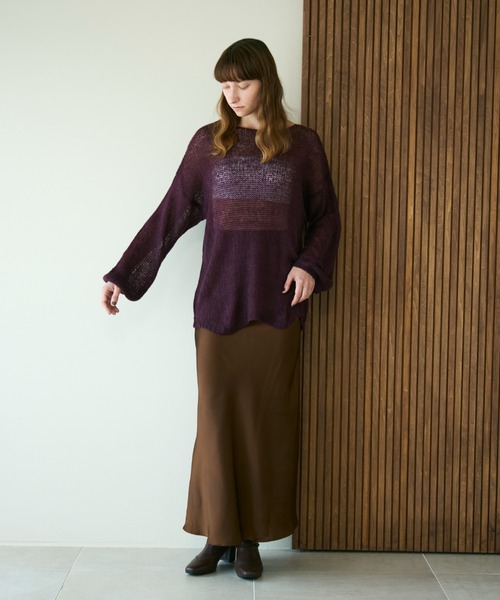 モヘアタッチルーズシアーニット（ニット/セーター）｜Shelly island