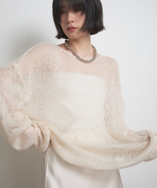 モヘアタッチルーズシアーニット（ニット/セーター）｜Shelly island
