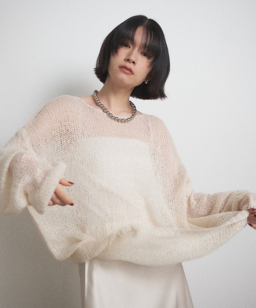 セール】モヘアタッチルーズシアーニット（ニット/セーター）｜Shelly