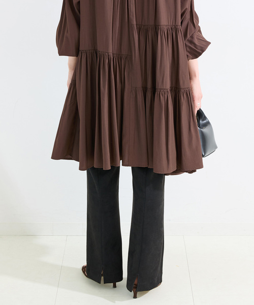 1534※ハルモニアブルームアウトフィット※茶色のカマーベストとパンツの