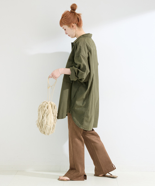 B.C STOCK（ベーセーストック）の「ウォッシャブル / ヌバック調フレアスリムパンツ（その他パンツ・レディース・ブラック/ブラウン・SMALL/MEDIUM）」の7枚目の写真