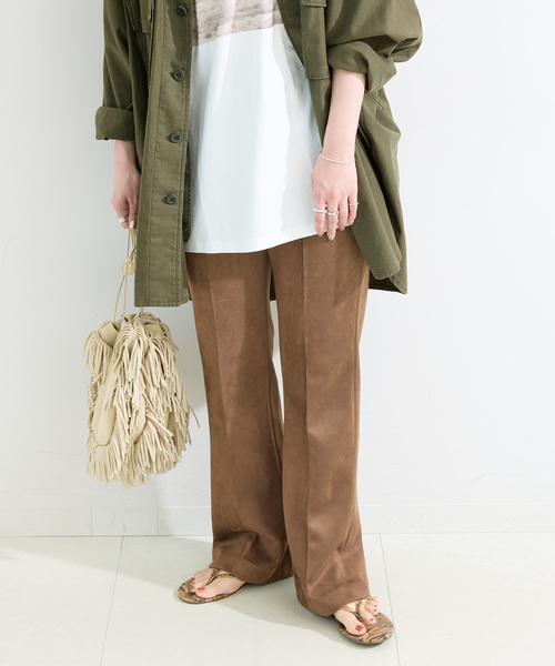 B.C STOCK（ベーセーストック）の「ウォッシャブル / ヌバック調フレアスリムパンツ（その他パンツ・レディース・ブラック/ブラウン・SMALL/MEDIUM）」の10枚目の写真