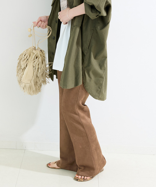 B.C STOCK（ベーセーストック）の「ウォッシャブル / ヌバック調フレアスリムパンツ（その他パンツ・レディース・ブラック/ブラウン・SMALL/MEDIUM）」の14枚目の写真