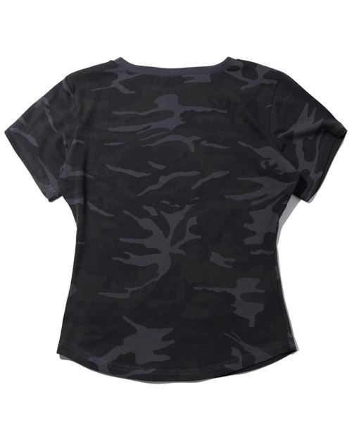 PLACE STUDIO(プレイススタジオ)の「A'GEM/9 × .kom 『PLACE STUDIO/プレイススタジオ』 Camo Soft the Place Lettering Logo Slim Fit Short Sleeve T-shirt/レタリングロゴ ショートスリーブTシャツ(Tシャツ/カットソー・レディース・グレー/カーキ・FREE)」の15枚目の写真