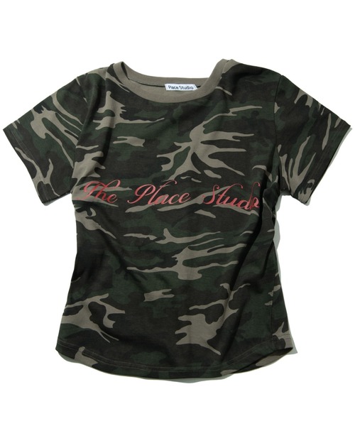 tシャツ A'GEM/9 × .kom 「PLACE STUDIO/プレイススタジオ」 Camo Soft the Place Lettering L A'GEM/9 × .kom 『PLACE STUDIO/プレイススタジオ』 Camo Soft