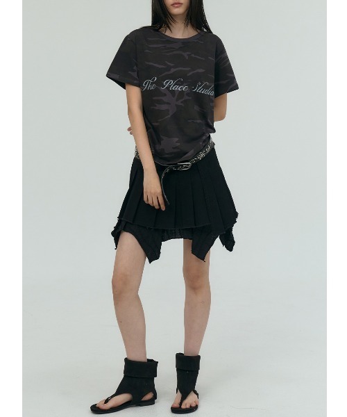 tシャツ A'GEM/9 × .kom 「PLACE STUDIO/プレイススタジオ」 Camo Soft the Place Lettering L A'GEM/9 × .kom 『PLACE STUDIO/プレイススタジオ』 Camo Soft