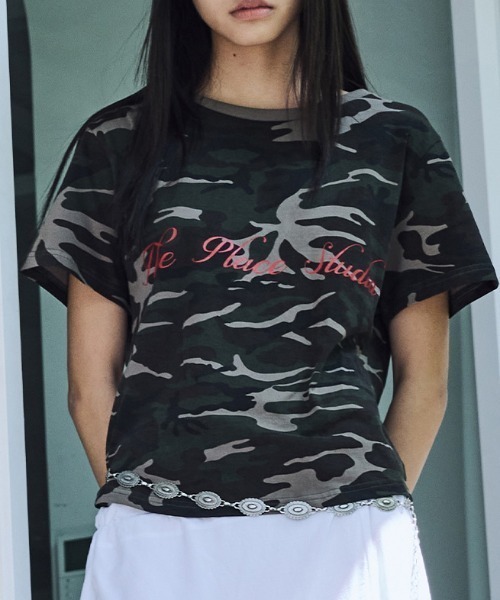 tシャツ A'GEM/9 × .kom 「PLACE STUDIO/プレイススタジオ」 Camo Soft the Place Lettering L A'GEM/9 × .kom 『PLACE STUDIO/プレイススタジオ』 Camo Soft