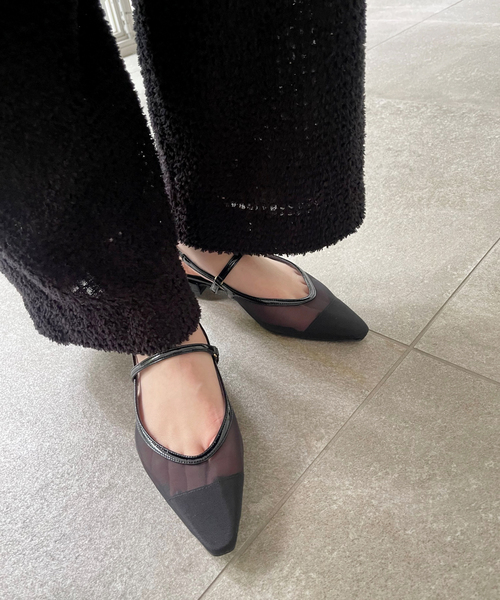 LE TALON シアーストラップスリングバック ブラウン 23 シアーストラップスリングバック（その他シューズ）｜LE TALON