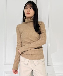 AVIE | グリッターリブハイネック(Tシャツ/カットソー)