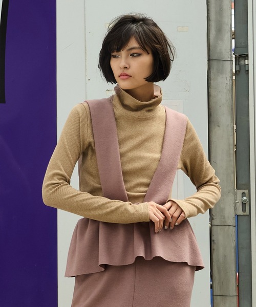 AVIE（アビィ）の「グリッターリブハイネック（Tシャツ/カットソー・レディース・シルバー/ブラック/ブロンズ・38）」の18枚目の写真