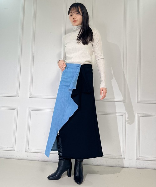 AVIE（アビィ）の「グリッターリブハイネック（Tシャツ/カットソー・レディース・シルバー/ブラック/ブロンズ・38）」の12枚目の写真